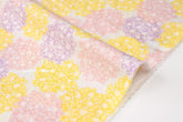 DEADSTOCK Japanese Fabric Hydrangea - pink, yellow - 50cm