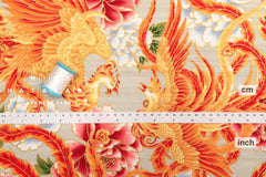 Japanese Fabric Phoenix Slub Cotton - A - 50cm