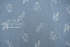 Japanese Fabric Embroidered Linen Blend II - B2 - 50cm