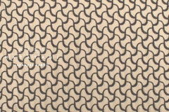 Japanese Fabric Embroidered Cotton Lawn - waves - brown - 50cm