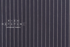 DEADSTOCK Japanese Fabric Linen Blend Yarn Dyed Stripe - dark indigo blue - 50cm