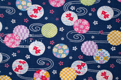 Japanese Fabric Natsu Matsuri Ripple - blue - 50cm