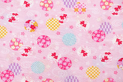 Japanese Fabric Natsu Matsuri Ripple - pink - 50cm