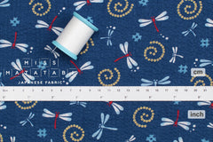 Japanese Fabric Tombo Ripple - blue - 50cm