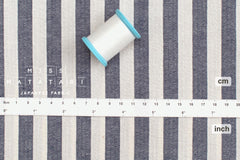 Japanese Fabric Yarn Dyed Shijira Seersucker - navy blue - 50cm