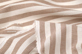 Japanese Fabric Yarn Dyed Shijira Seersucker - milk tea - 50cm