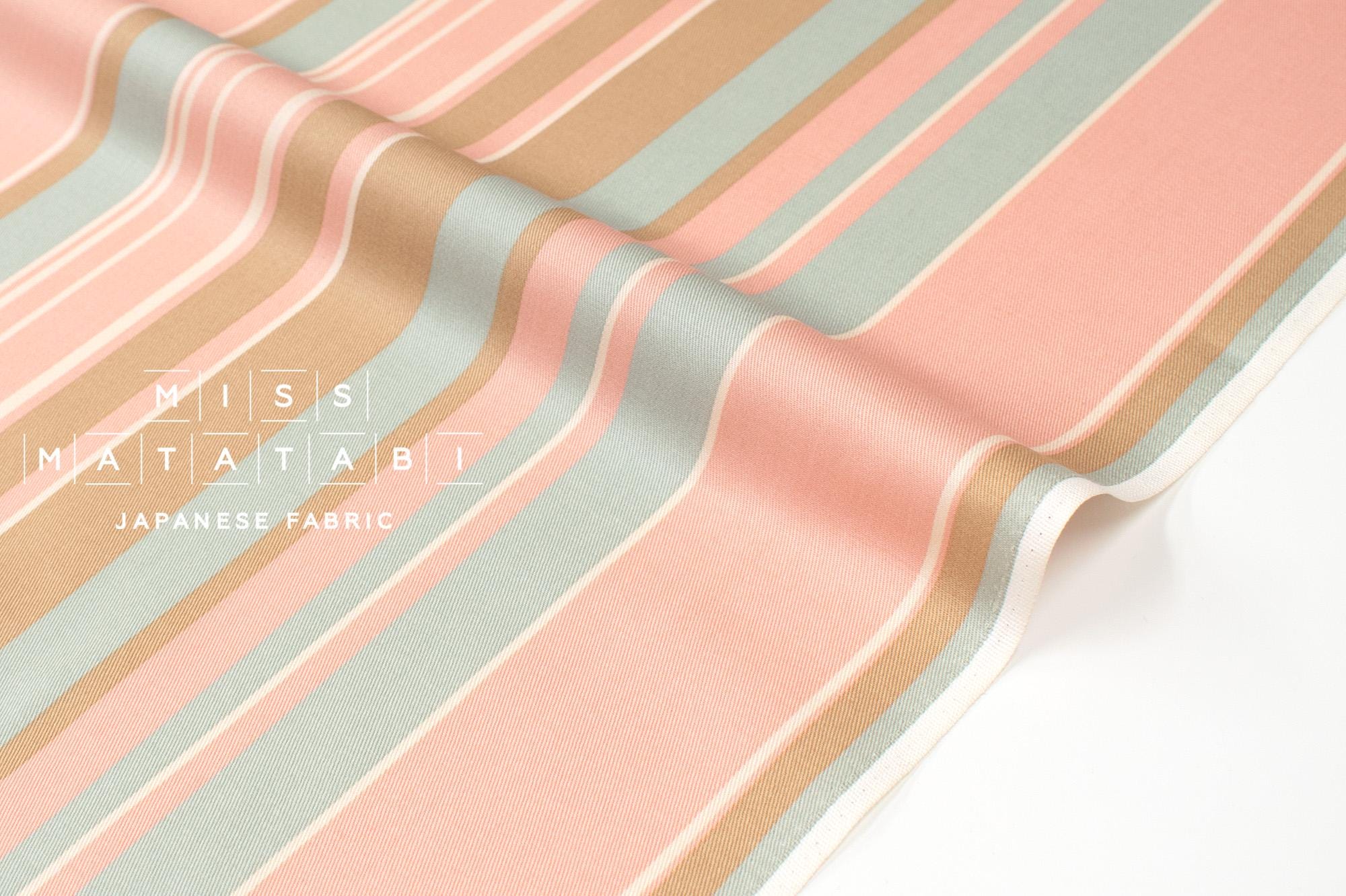 DEADSTOCK Stripe Twill - pink, sage