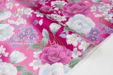Japanese Fabric Showa Floral - pink, metallic gold - 50cm