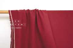 DEADSTOCK Japanese Fabric Yarn Dyed Kameda Tsumugi - red - 50cm