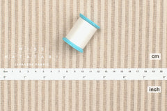 Japanese Fabric Yarn-Dyed Murazome Stripes - stone - 50cm
