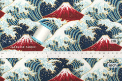 Japanese Fabric Hokusai Waves - C - 50cm