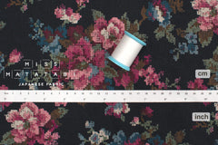 DEADSTOCK Japanese Fabric Vintage Floral Dobby - C - 50cm