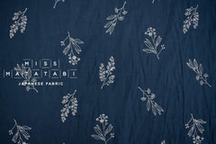 Japanese Fabric Embroidered Linen Blend II - B3 - 50cm