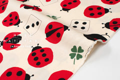 Japanese Fabric Good Luck Symbols - cream - 50cm