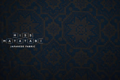 Japanese Fabric Brushed Negative Space - blue - 50cm