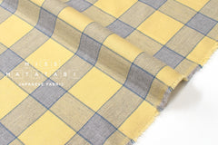 DEADSTOCK Japanese Fabric Yarn Dyed Check - yellow - 50cm