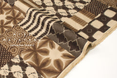 Japanese Fabric Shibori Style Patch - brown - 50cm