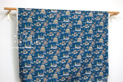 Japanese Fabric Paris City - blue - 50cm