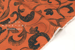 Japanese Fabric Ivy - burnt orange - 50cm