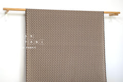 Japanese Fabric Embroidered Cotton Lawn - waves - brown - 50cm