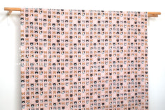 Japanese Fabric Neko Cats - pink - 50cm