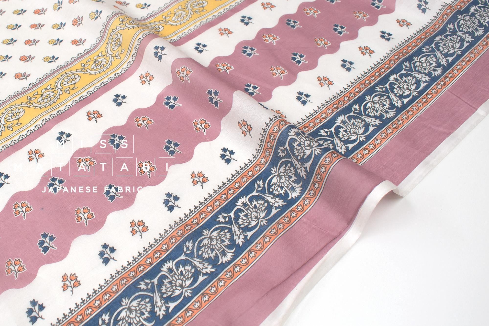 Hand Printed Indian Cotton Voile - B2 - 50cm