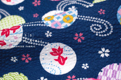 Japanese Fabric Natsu Matsuri Ripple - blue - 50cm