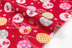 Japanese Fabric Natsu Matsuri Ripple - red - 50cm