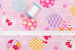 Japanese Fabric Natsu Matsuri Ripple - pink - 50cm