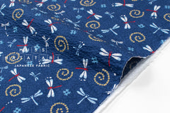 Japanese Fabric Tombo Ripple - blue - 50cm