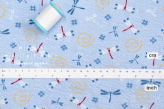Japanese Fabric Tombo Ripple - light blue - 50cm