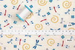 Japanese Fabric Tombo Ripple - cream - 50cm