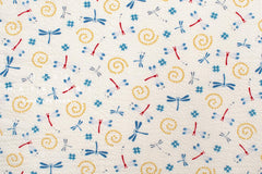 Japanese Fabric Tombo Ripple - cream - 50cm