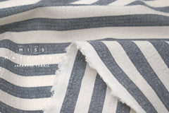 Japanese Fabric Yarn Dyed Shijira Seersucker - navy blue - 50cm