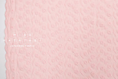 DEADSTOCK Japanese Fabric Embroidered Cotton Double Gauze III - pink - 50cm