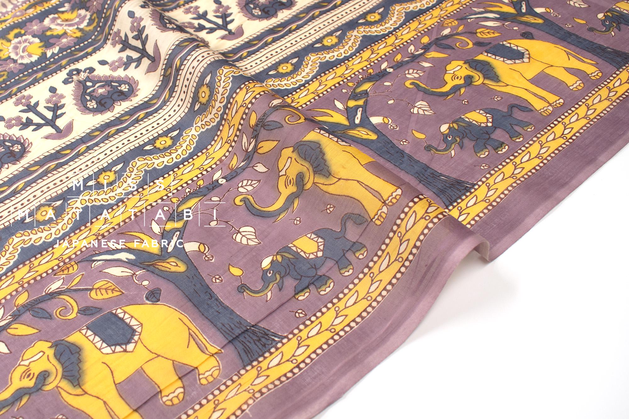 Hand Printed Indian Cotton Voile - C2 - 50cm