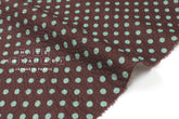 DEADSTOCK Japanese Fabric Dotty Ripple - chocolate mint - 50cm