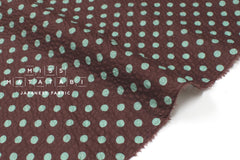 DEADSTOCK Japanese Fabric Dotty Ripple - chocolate mint - 50cm