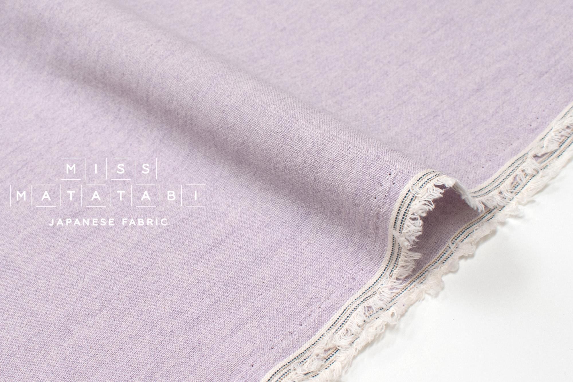 Japanese Fabric Yarn-Dyed Murazome Solids - lavender - 50cm