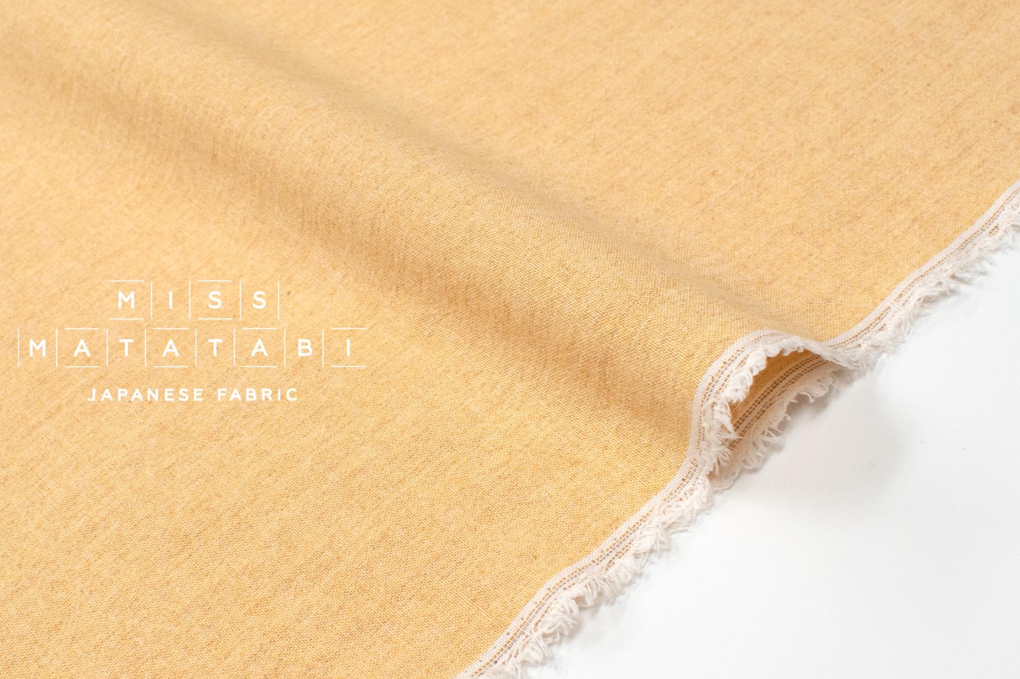 Japanese Fabric Yarn-Dyed Murazome Solids - yellow - 50cm