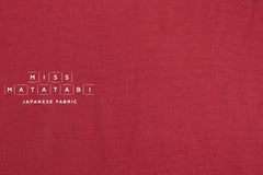 DEADSTOCK Japanese Fabric Yarn Dyed Kameda Tsumugi - red - 50cm