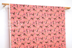 DEADSTOCK Japanese Fabric Woodland Creatures II - pink - 50cm