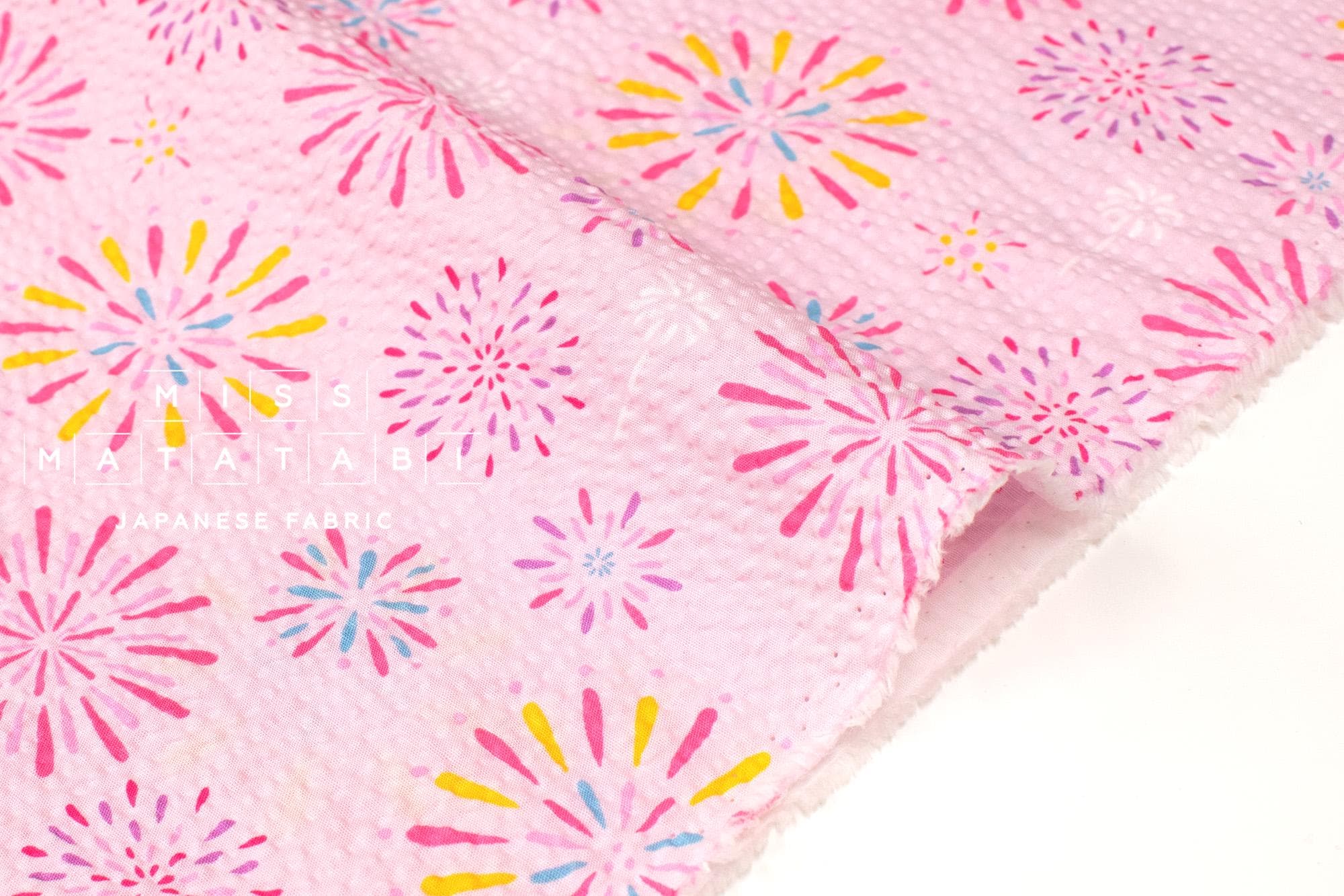 Japanese Fabric Hanabi Ripple - pink - 50cm