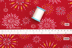 Japanese Fabric Hanabi Ripple - red - 50cm