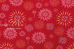 Japanese Fabric Hanabi Ripple - red - 50cm