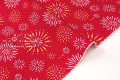 Japanese Fabric Hanabi Ripple - red - 50cm