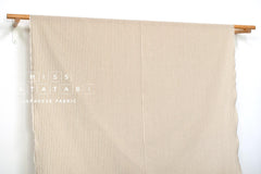 Japanese Fabric Yarn-Dyed Murazome Stripes - stone - 50cm