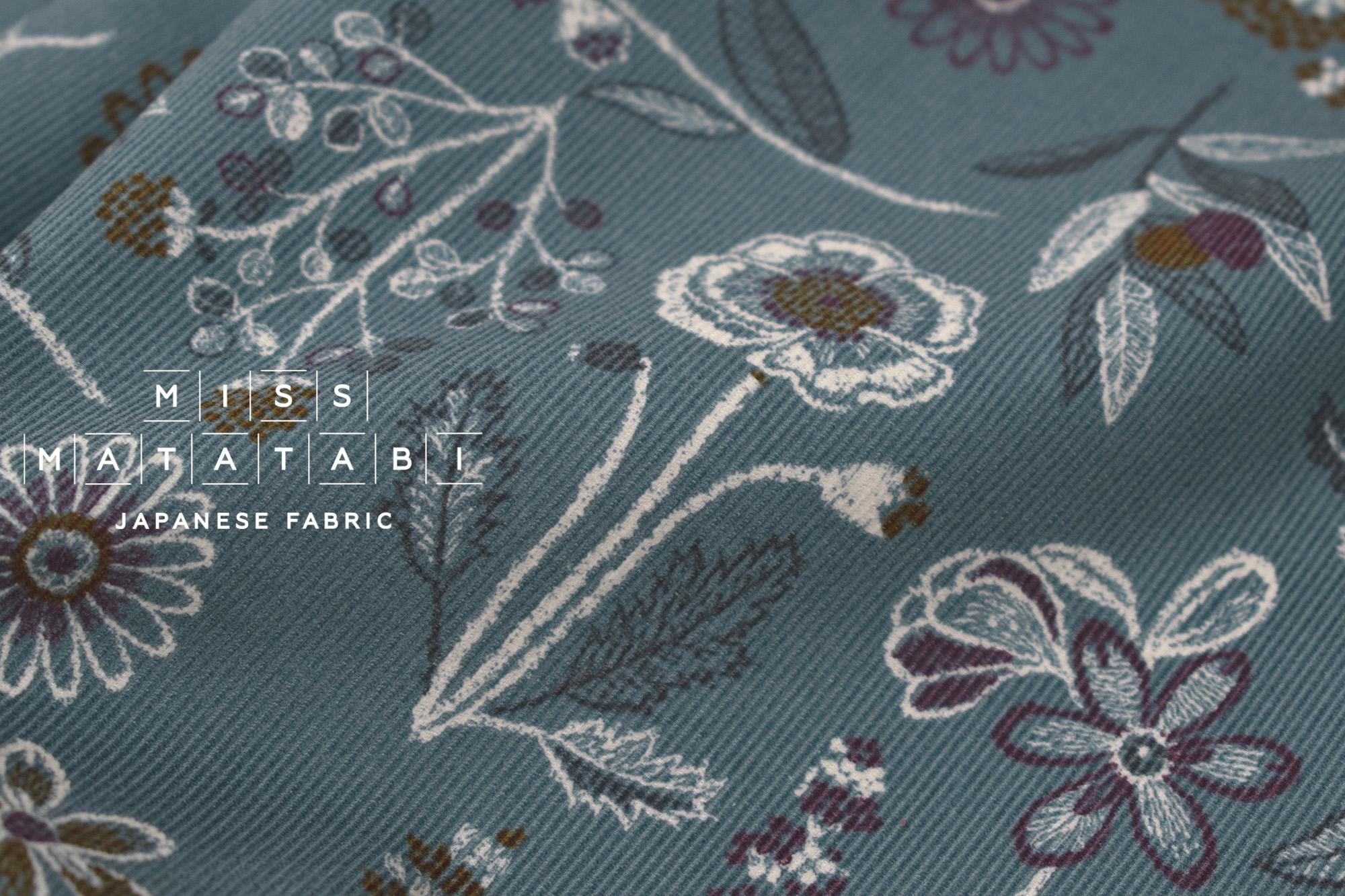 Japanese Fabric Corduroy Madoka - C - 50cm