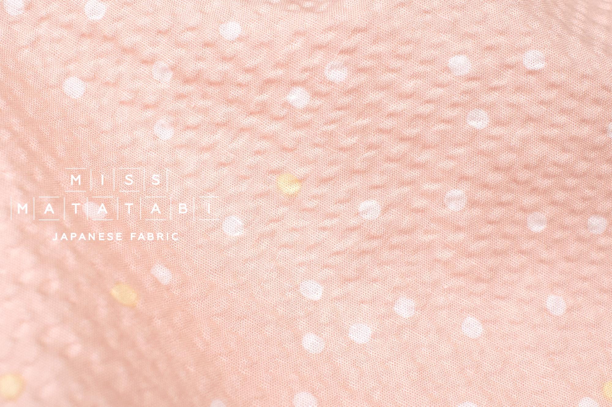 Japanese Fabric Multi Dots Ripple - pink - 50cm