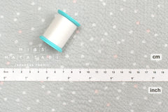 Japanese Fabric Multi Dots Ripple - pale grey green - 50cm
